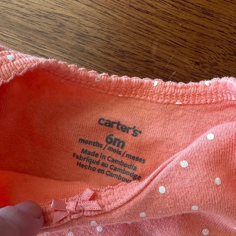 Baby Girl One Pieces in Pink, Peach, and Blue